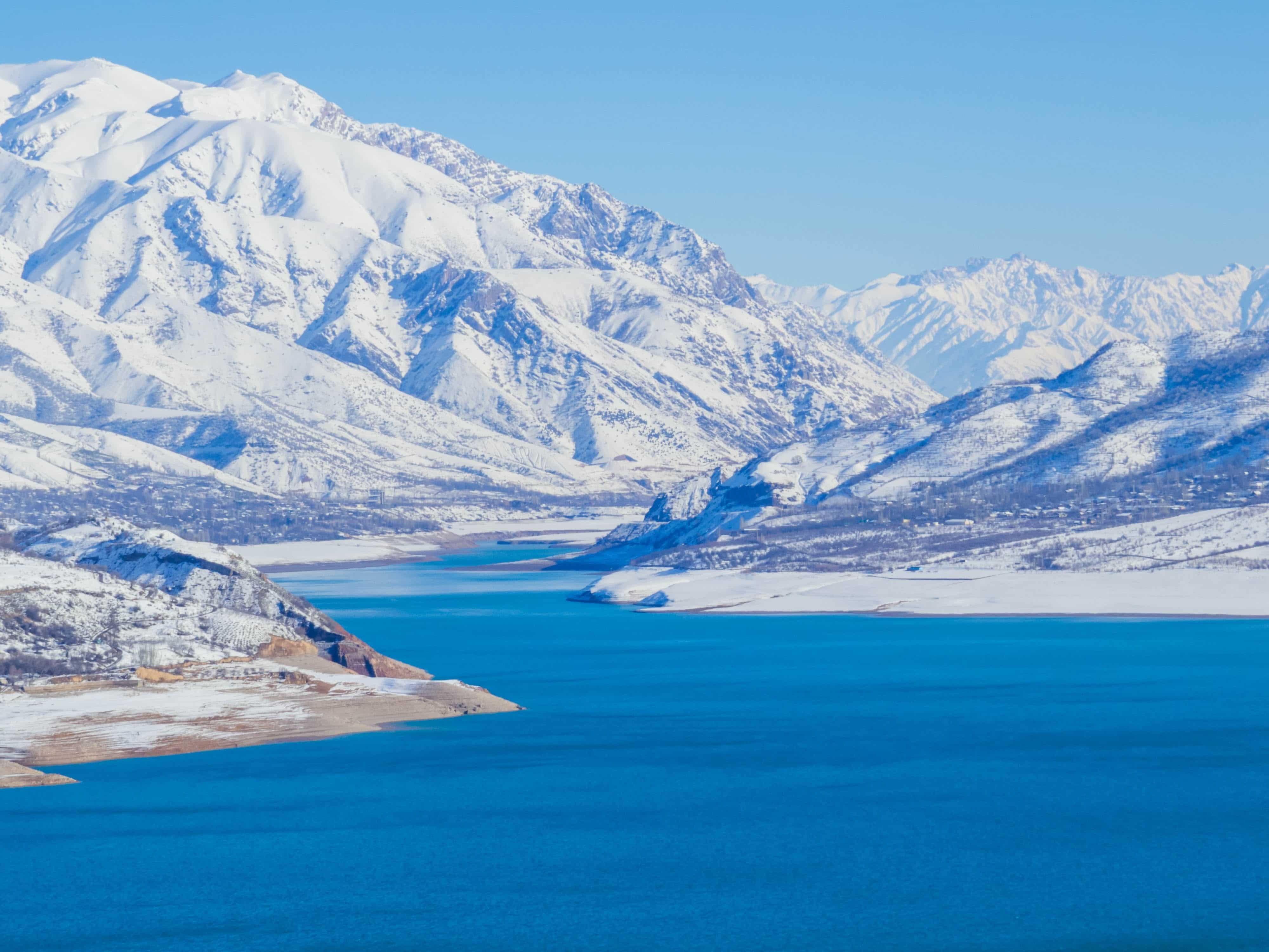 Charvak Lake in Chimgan, Uzbekistan