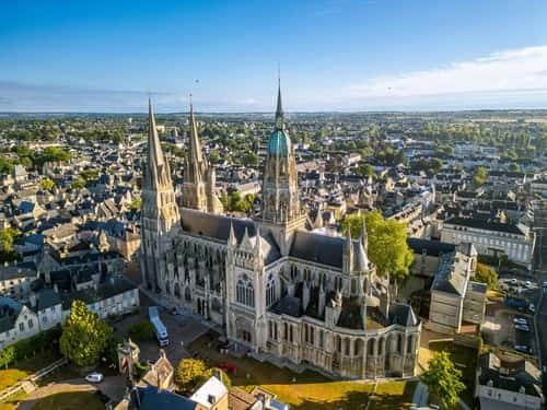 Aerial view of Bayeux, France