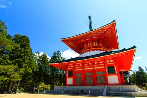 日本高野山的一座寺廟