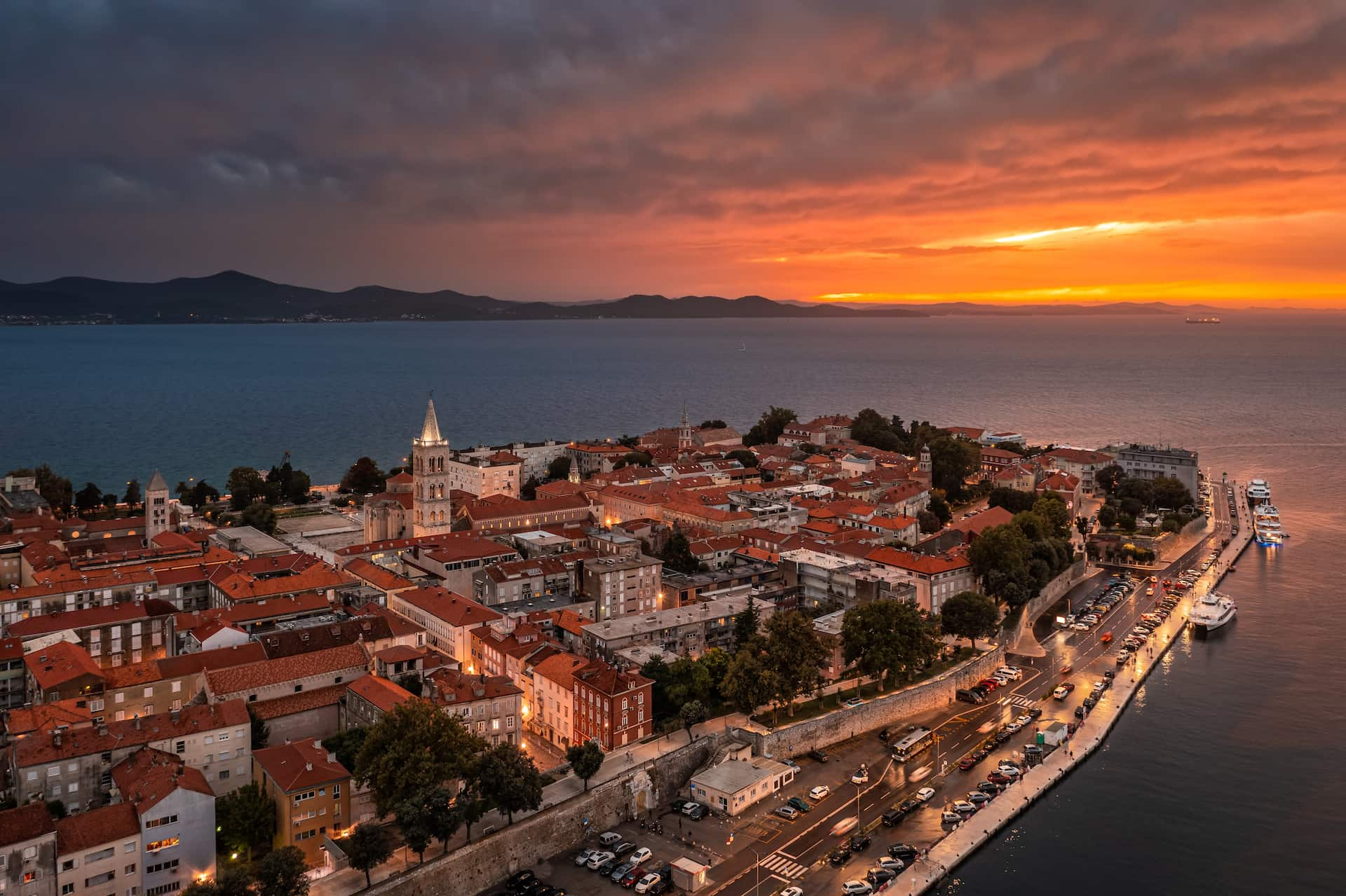 Sunset in Zadar, Croatia