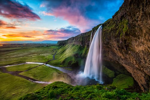 Iceland's Seljalandsfoss Waterfall