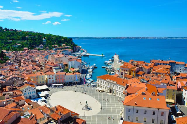 The coastal town of Piran in Slovenia