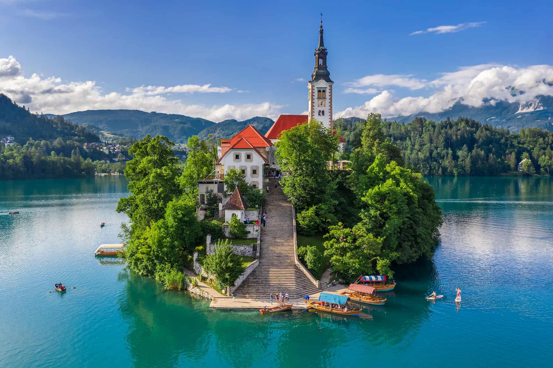 Lake Bled in Slovenia with the Church of the Assumption